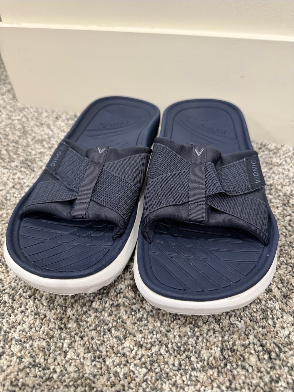 Vionic Recovery Unisex Women’s Sz 8 Adjustable Activewear Navy Slide Sandals